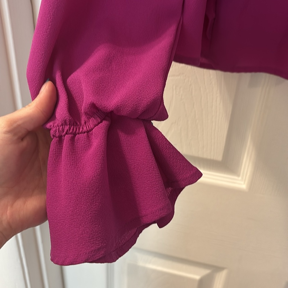 Pink Ruffle Blouse - Picture 2 of 4